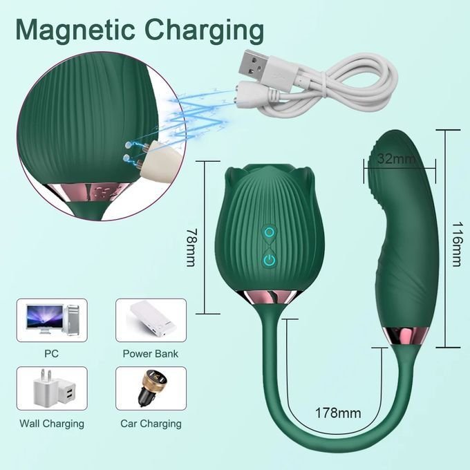 Two-in-one Automatic Telesco Rose-shaped Vibrating - Image 7